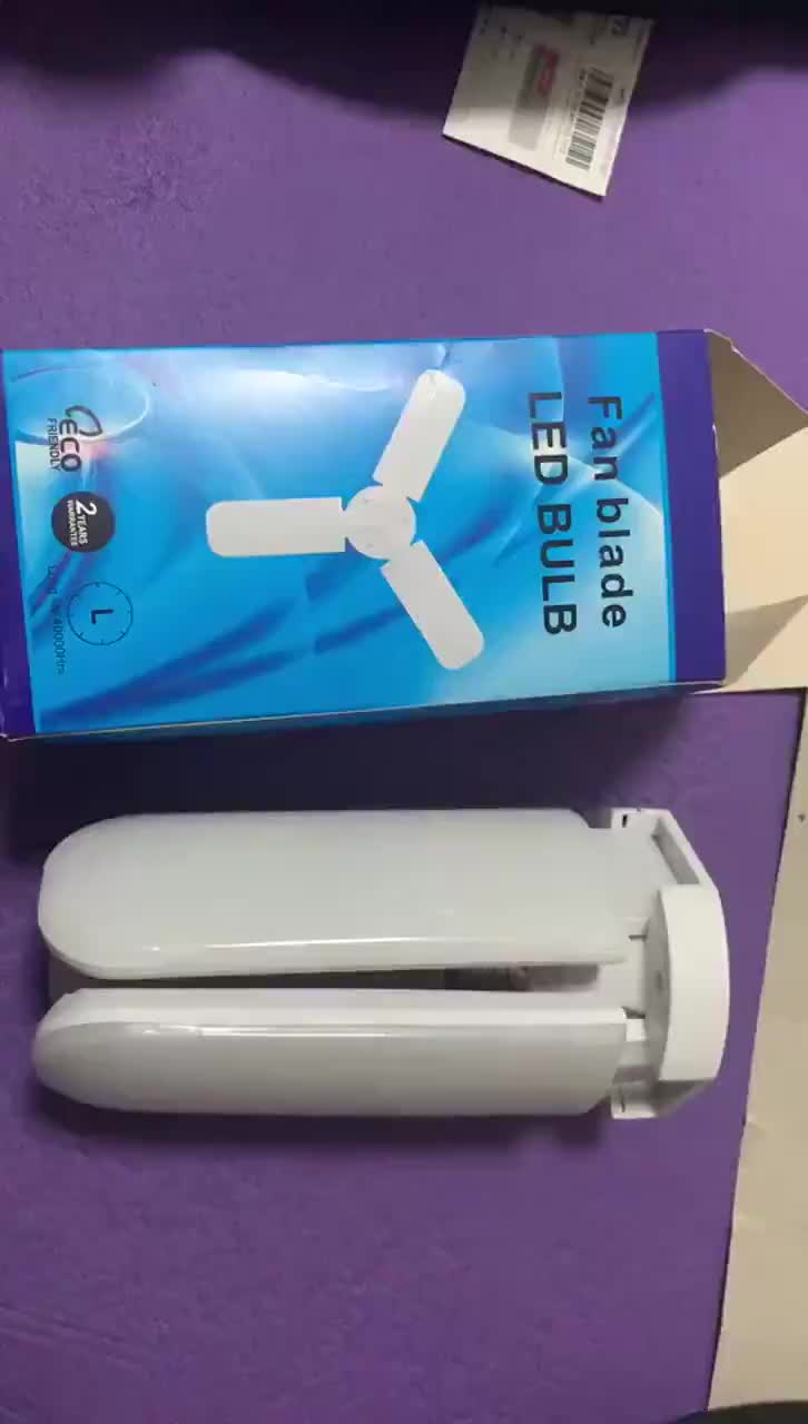 COD LAMPU BOHLAM KIPAS // FAN BLADE LED BULB // LAMPU KIPAS SUPER TERANG 45 Watt // LAMPU 3 BALING