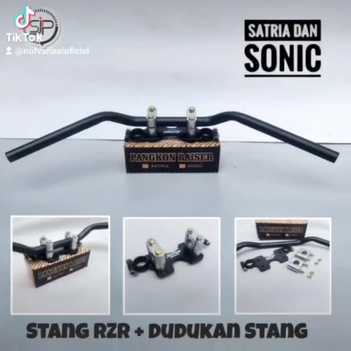 Paket Stang Rzr Bracket Dudukan Stang Raiser Sonic 150r & Satria Fu Paket Lengkap Setang Rzr Satu Set