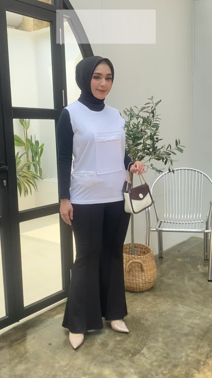 Singlet Wanita Model Kantong Dua K2 Perlengkapan Haji dan Umroh  Rompi Panjang Atasan Perempuan