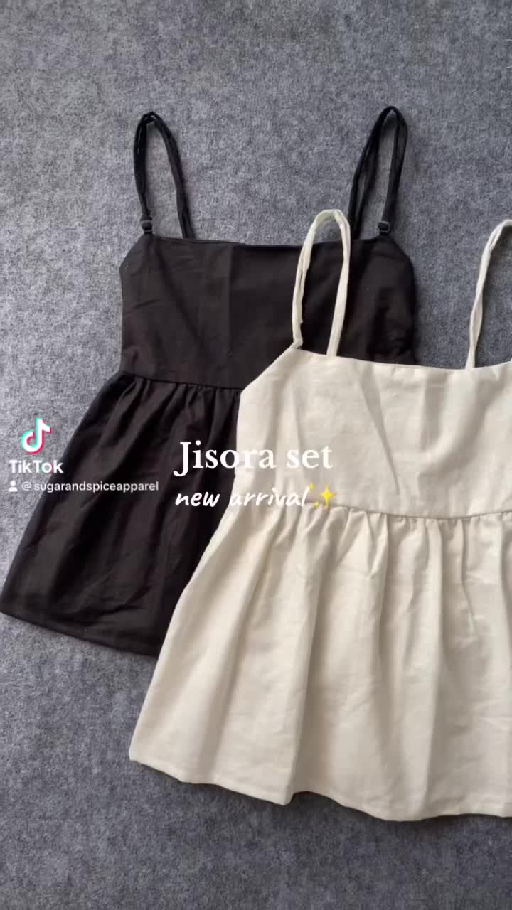 Jisora Set -- Sugar and Spice Apparel | One Set Wanita Kekinian | Setelan Wanita Kekinian | Setelan Wanita Linen | One Set Linen