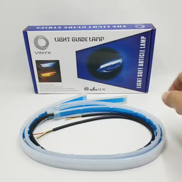 Lampu LED Alis DRL 30CM 45CM 60CM Tempel Flexible 30 CM 45 CM 60 CM Mobil Motor Sein Running Welcome Car