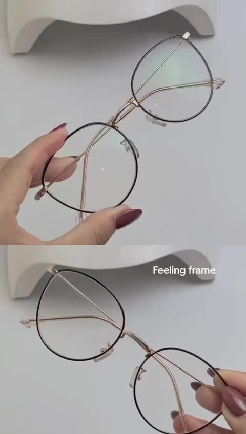 (BELI 1 GR4T1S 1)Frame kacamata semi cat eye fairy series Bluecromic Frame Lensa Perempuan Antiradiasi Blueray Cewek Eyewear