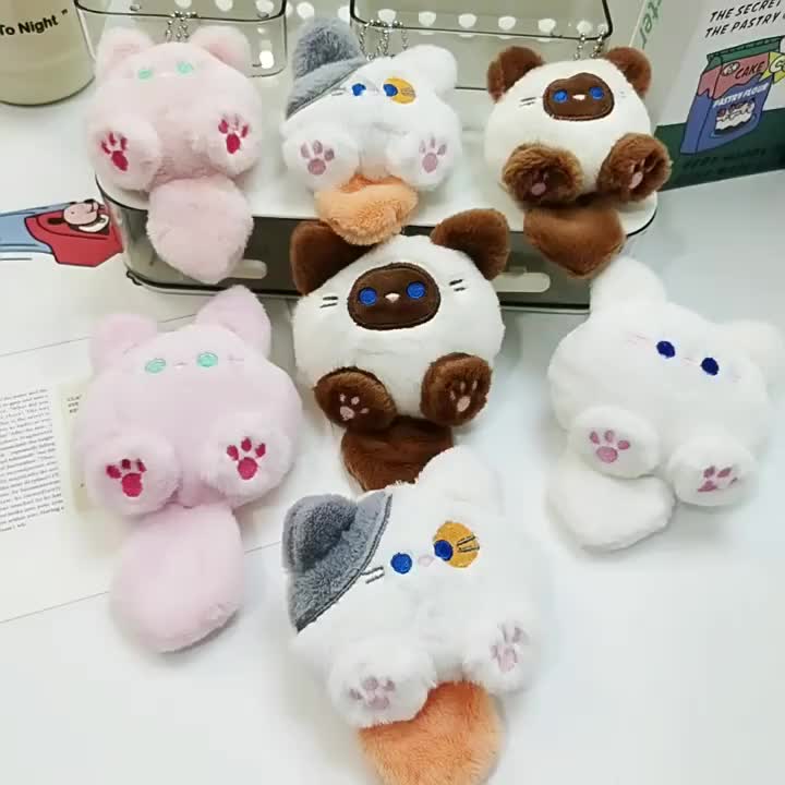 Gantungan Kunci Suara/Liontin Ransel Yang Lucu/Gantungan Kunci Boneka Kucing Fluffy Bunyi Lucu/Gantungan Kunci Boneka /Gantungan Kunci Kucing/Gantungan Kunci Boneka Kucing Fluffy Bunyi Lucu