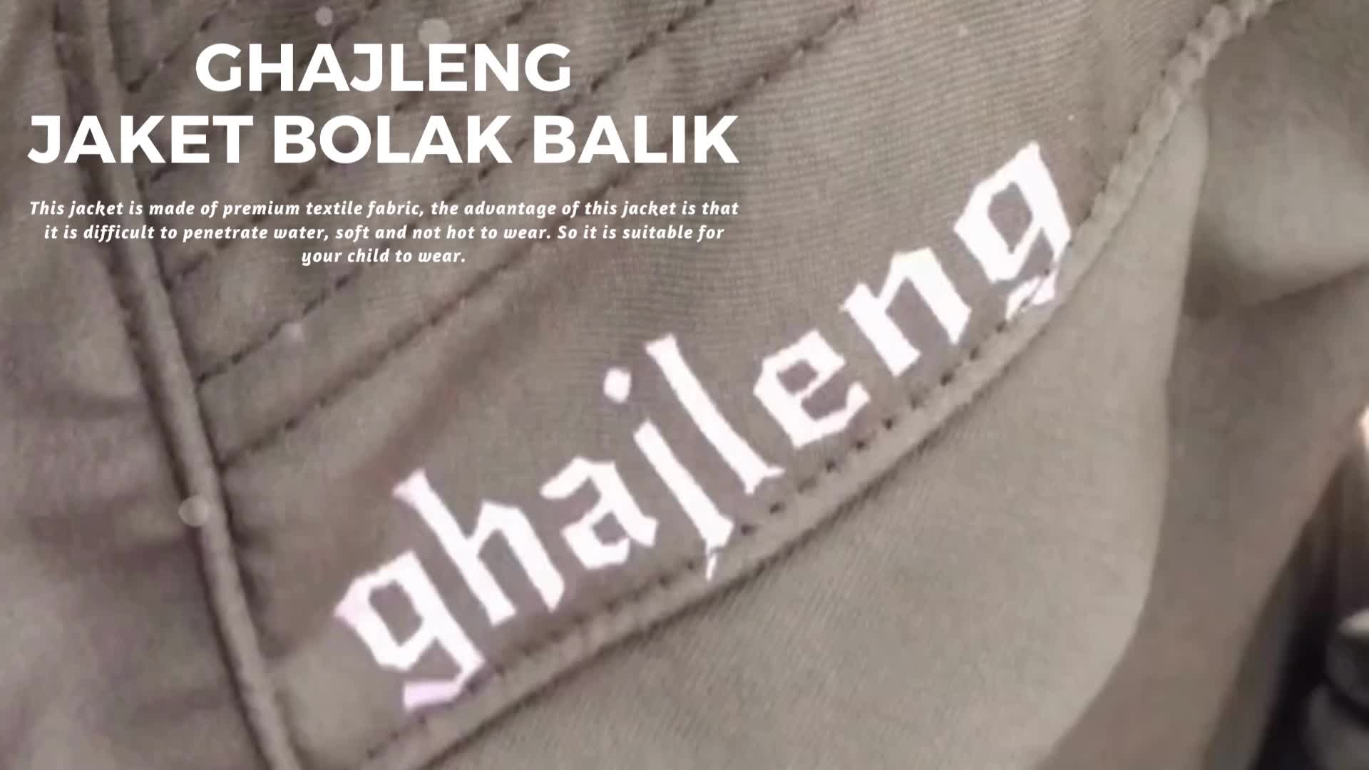 JAKET ANAK LAKI LAKI/JAKET PARASUT WATER PRUF BOLAK BALIK Fashion