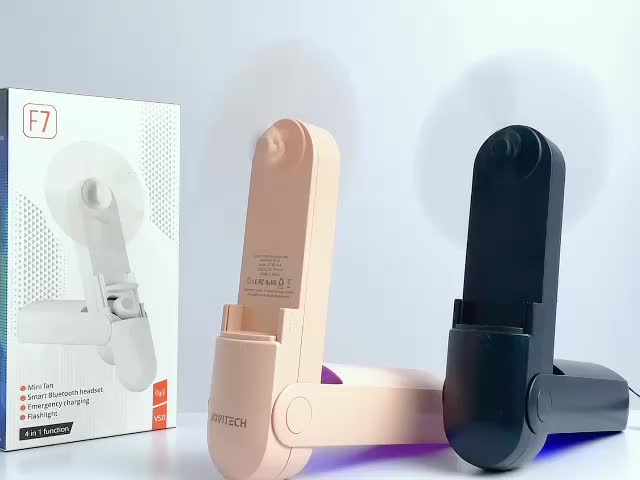 【COD】Jovitech 4 Fungsi Multifunction Headset Bluetooth TWS T64 (F7) With Mini Fan Powerbank And Flashlight LED Display earphones headphones