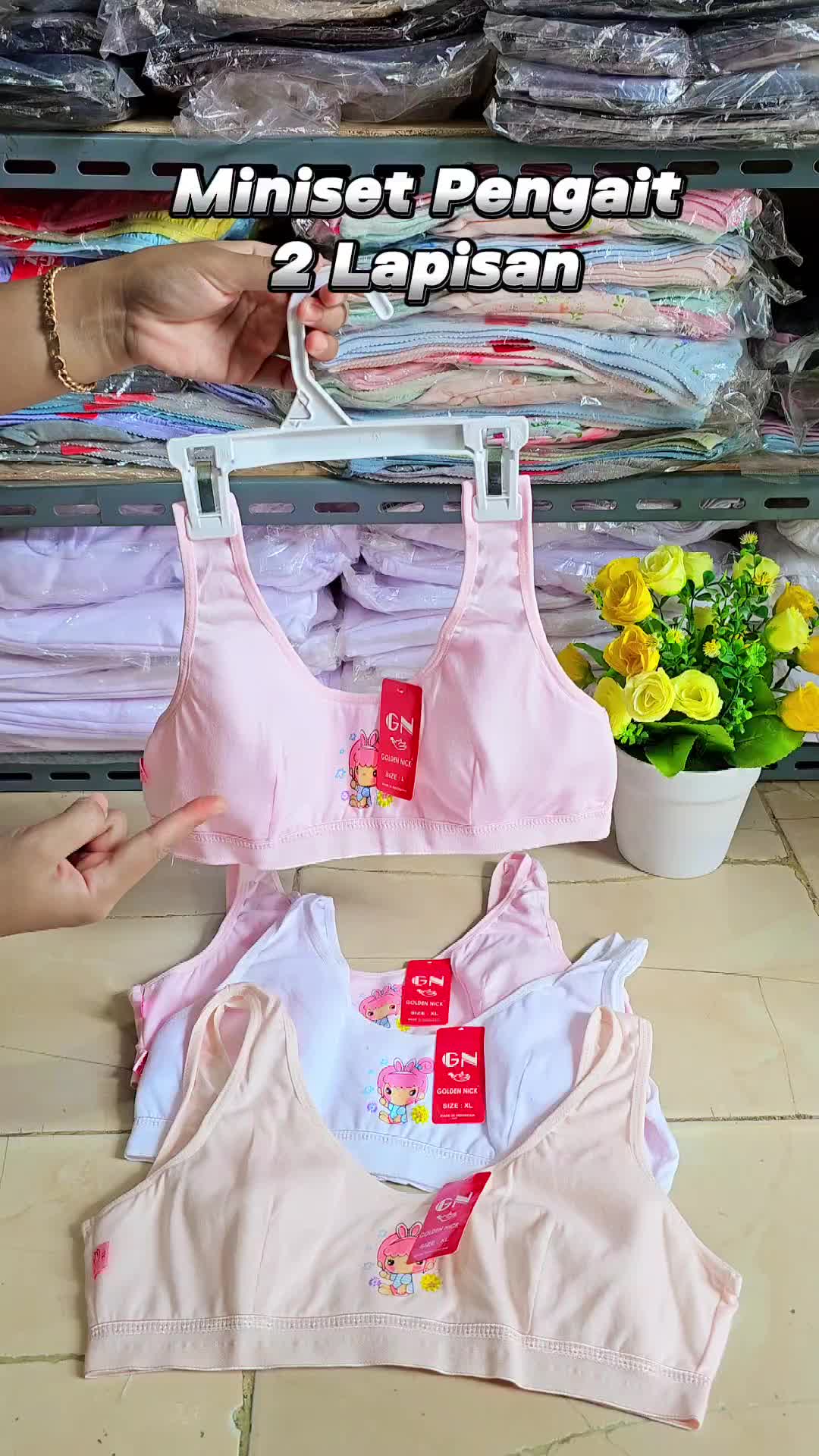 Miniset Golden Nick Ms 376 Kancing | Minibra Anak Perempuan Remaja Bahan Katun 2 Lapisan