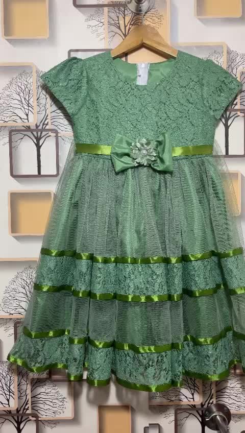 dress anak perempuan Dres 2-13 Tahun Gaun Rok Lengan Pendek Anak Perempuan Motif Brukat Korean Style 3-9 Tahun