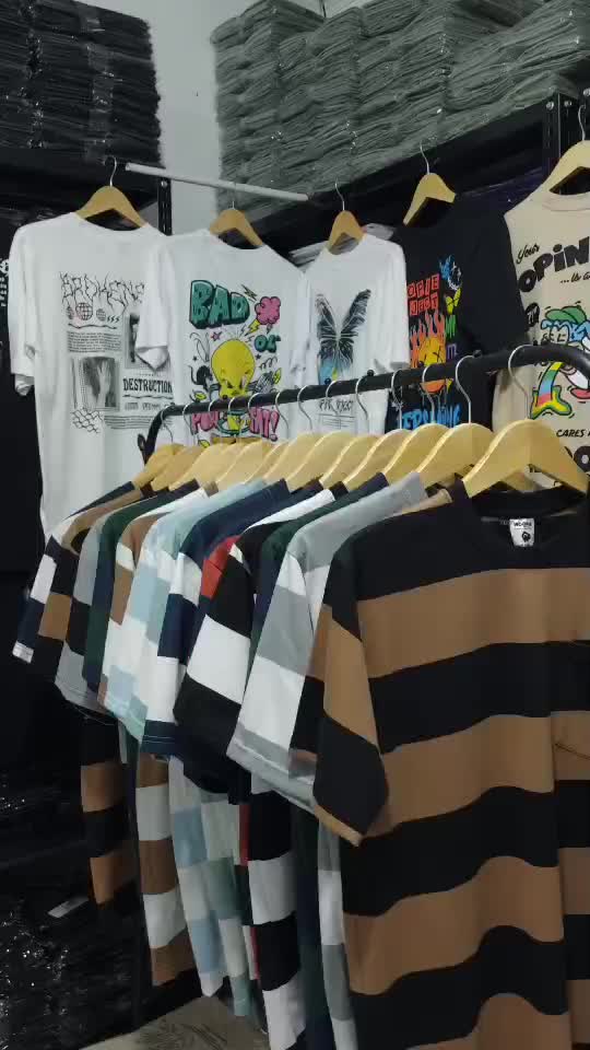 Kaos Oversize Stripe Pria High Quality Terlaris - Kaos Distro Cowok Dewasa Bahan Katun Combed 24s - Baju Kaos Oblong Salur Keren Original Woopie Project Polos Pendek