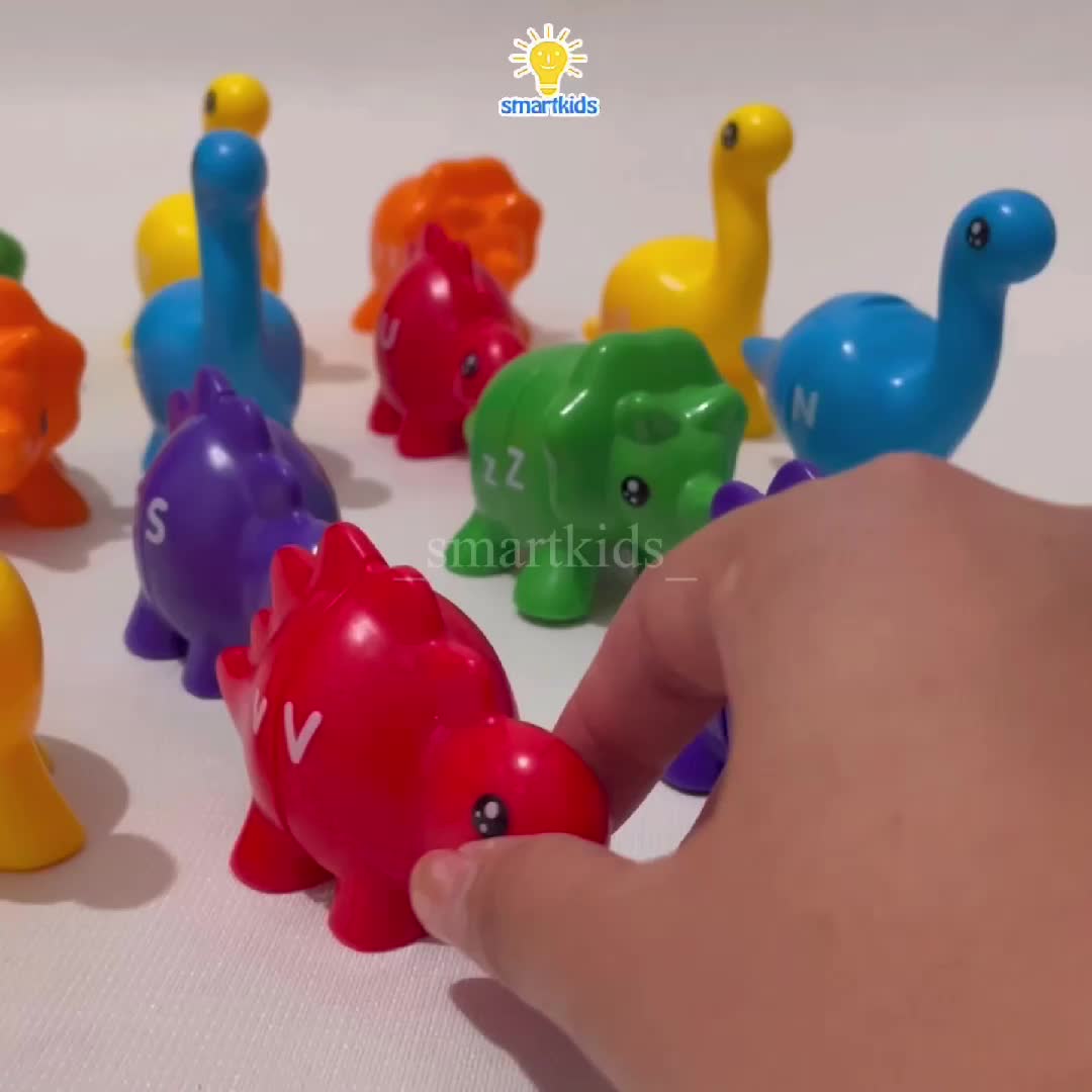 Dino Matching Shape Number Alphabet Color / Mainan Mencocokan Bentuk Angka Huruf Warna /Motorik Belajar Angka Huruf Warna / Mainan Edukasi Anak / Early Learning Smart Toys koleksi tidak