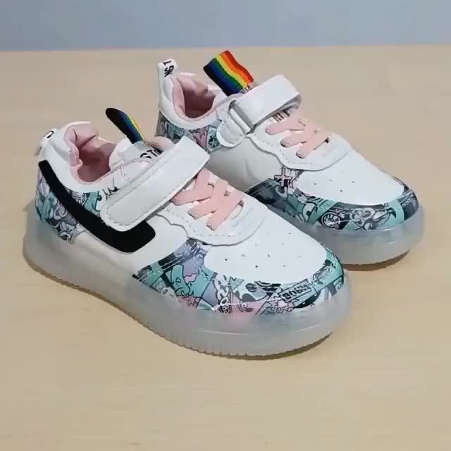 Junior [COD] Sepatu TAKUHA Lampu LED Anak Laki-Laki Dan Perempuan Import Size 21-30