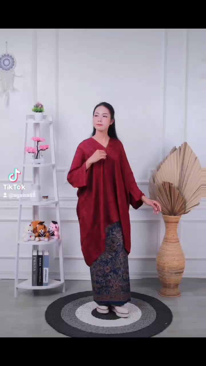 blouse kaftan tunik viscose (hanya atasan)/kaftan viscose mewah / setelan batik mewah / kaftan burkat / Atasan Muslim Motif