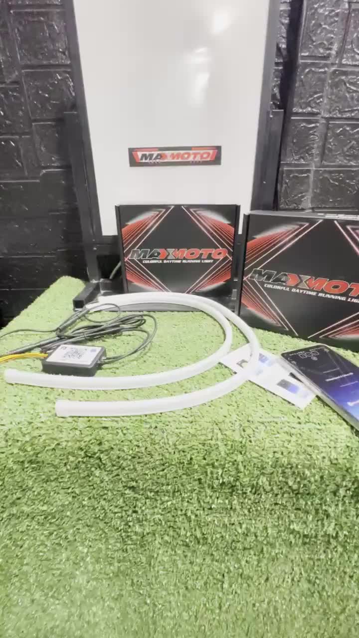 LAMPU ALIS LED DRL MAXMOTO RGB KONEK APLIKASI WELCOME LIGHT TANPA BINTIK