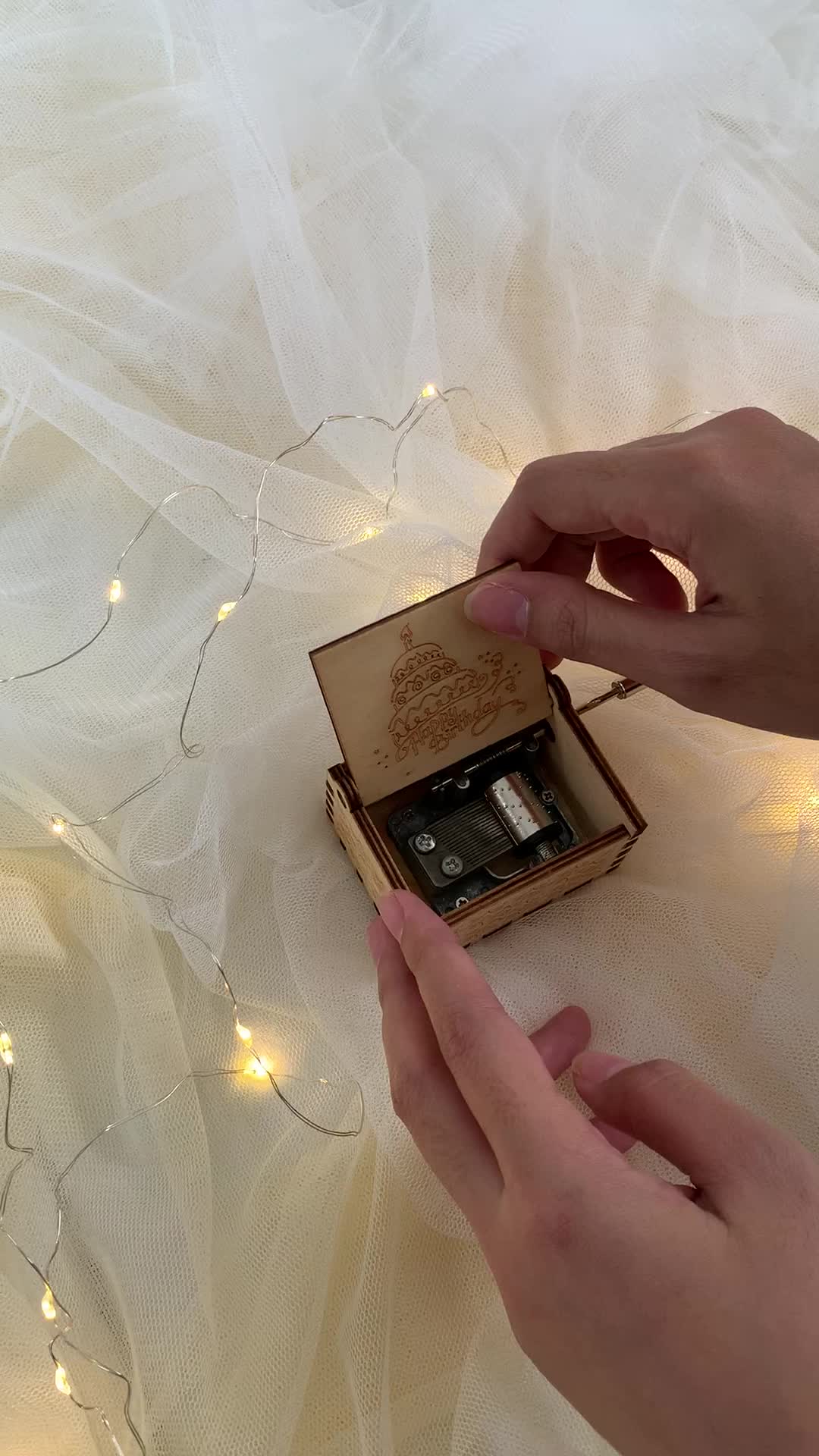 Music Box Kotak Musik Ulang Tahun Kotak Musik Kayu Romantis