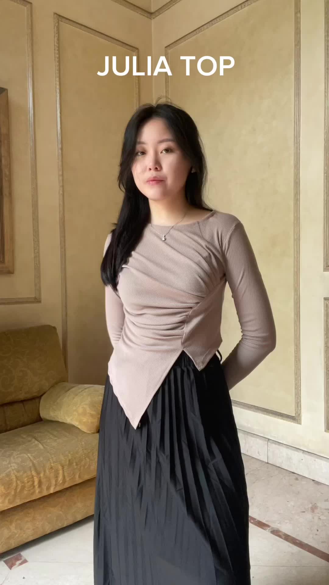 LAVEE - Julia Top - LAVEE APPAREL / Atasan Ribbed Lengan Panjang