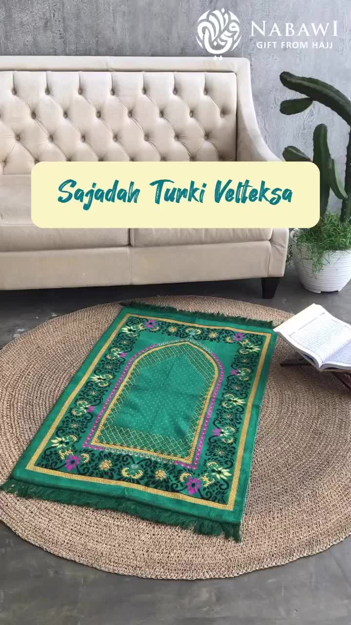 Sajadah Turki Velteksa Motif Ukuran Besar Bahan Bulu Tebal Lembut dan Nyaman Sajadah Traveling Souvenir Oleh Oleh Haji dan Umroh