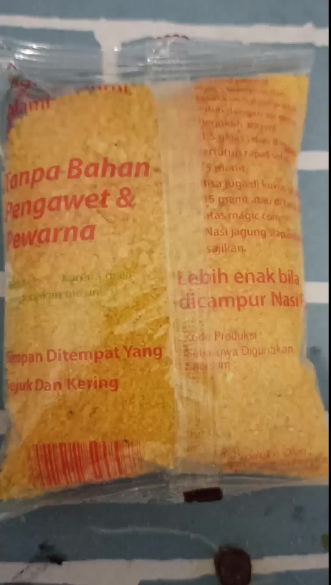 Nasi Jagung Instan 10 Pcs Sego Jagung Ampok Rendah Gula Alami Organik Rice Food Putih Susu Khas Jawa Tradisional - Makanan