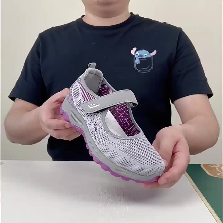 sepatu wanita import sneakers olahraga cross strap slip on tidak licin gratis kotak  p18