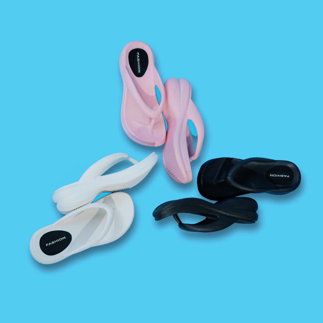 Gypsy - Sandal Slide Wedges Wanita Bahan SOFT Empuk Nyaman Tinggi Jelly Anti Slip Kualitas  X5012