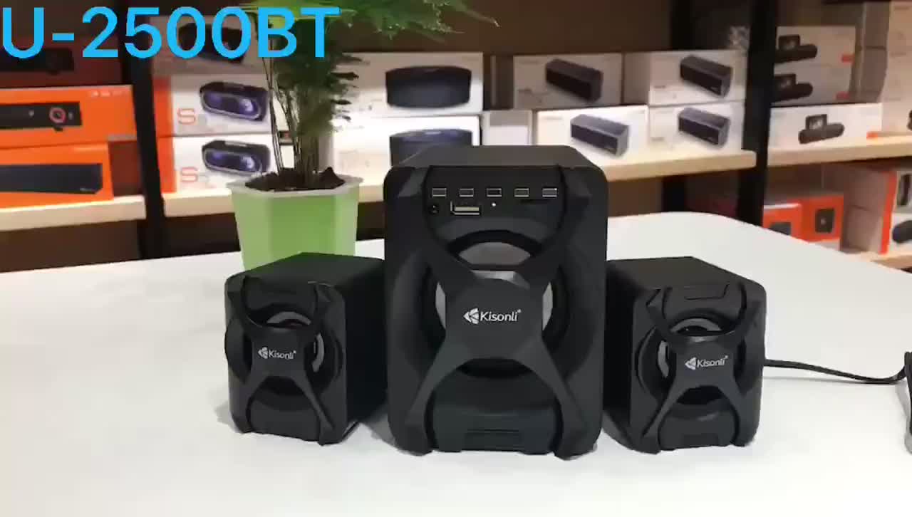 Speaker Bluetooth Kisonli U2500BT Gaming Pc Bass Colokan USB + Remote