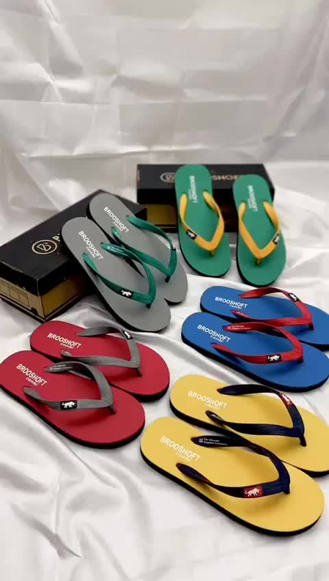 BROOSHOFT Combi YN02 Yellow/Navy Sandal Jepit Pria Unisex Sendal