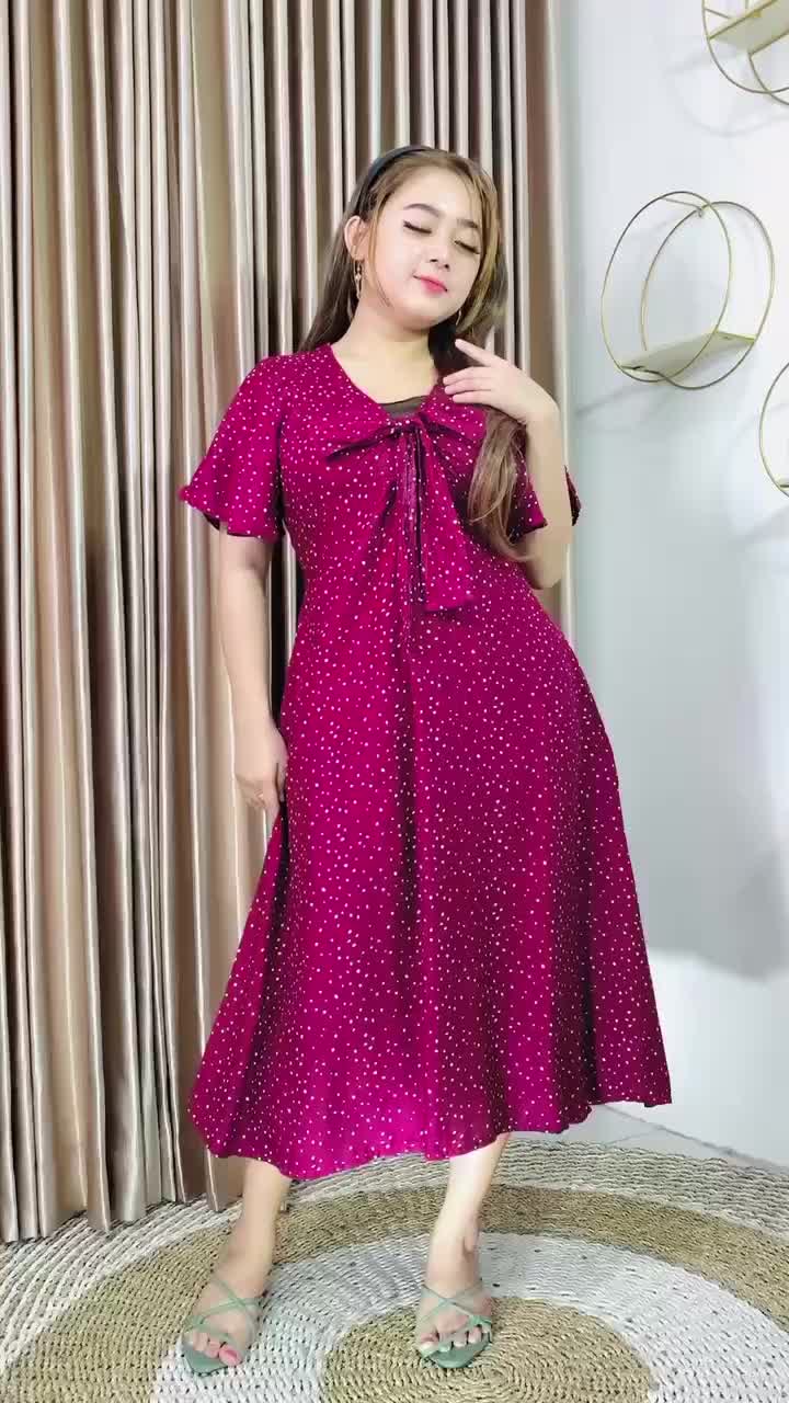 Dress Daster Isabel pita Rayon Bali Kekinian