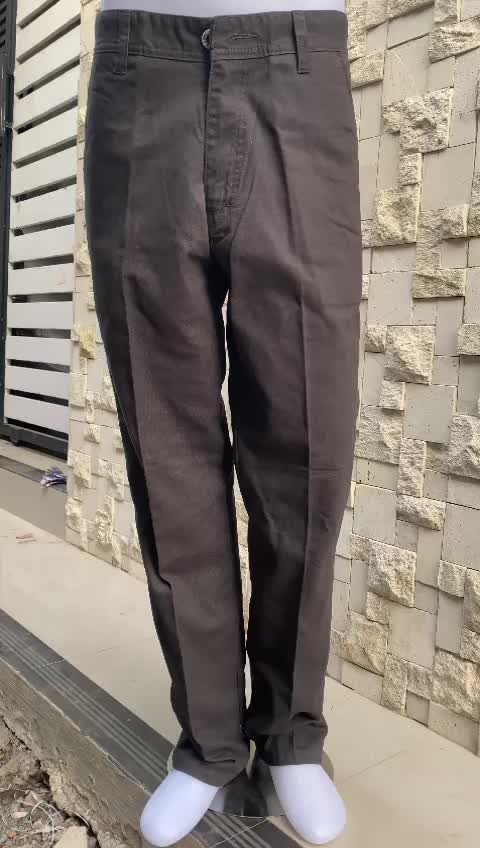 Celana Panjang Pria Standar Bahan Katun Tebal Halus Kualitas CARDINAL Merk X.COPE Reguler Formal Hitam Polos Slim Fitting Santai Kain Nyaman Casual
