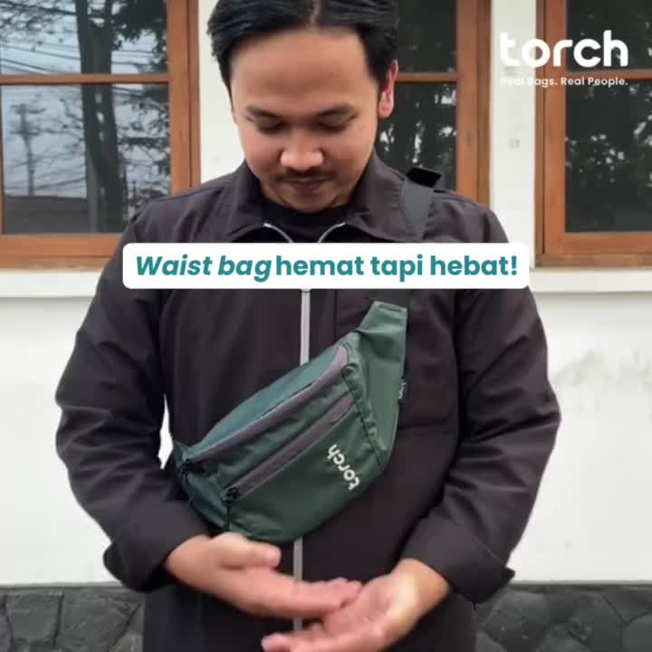 TORCH Hamura Tas Pinggang Selempang Ringan Anti Air Pria Wanita - Waistbag Sling bag Cross Body Waterproof