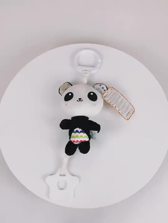 Rattle Teether Mainan Bayi Gantungan Stroller Bentuk Binatang Hanging Music Wind Chime Plush Toys