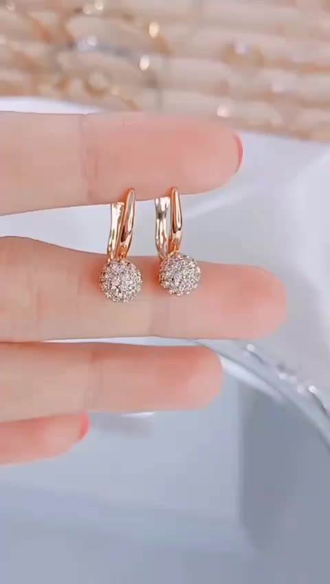Anting Klip Titanium Model Bola Bola Cantik