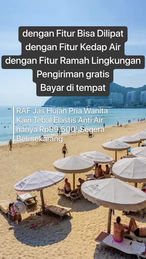 RAF Jas Hujan Pria & Wanita Kain Tebal Elastis Anti Air. Dewasa