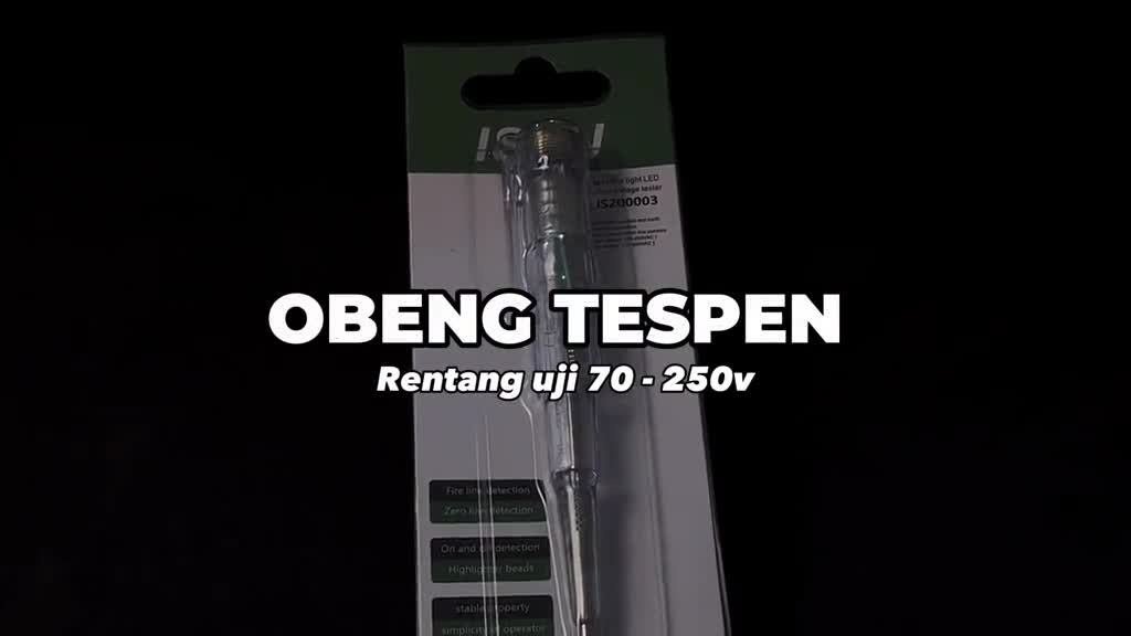 【ISKU】Obeng TesPen Test Pen Tester  70-250V Obeng Tes Indicator Dual LED Tespen Listrik Multifungsi