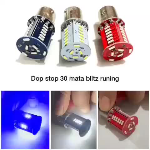 LAMPU STOP RUNNING 30 MATA LED FLASH (KEDIP-KEDIP) BISA AC/DC BISA UNTUK SEMUA JENIS MOTOR