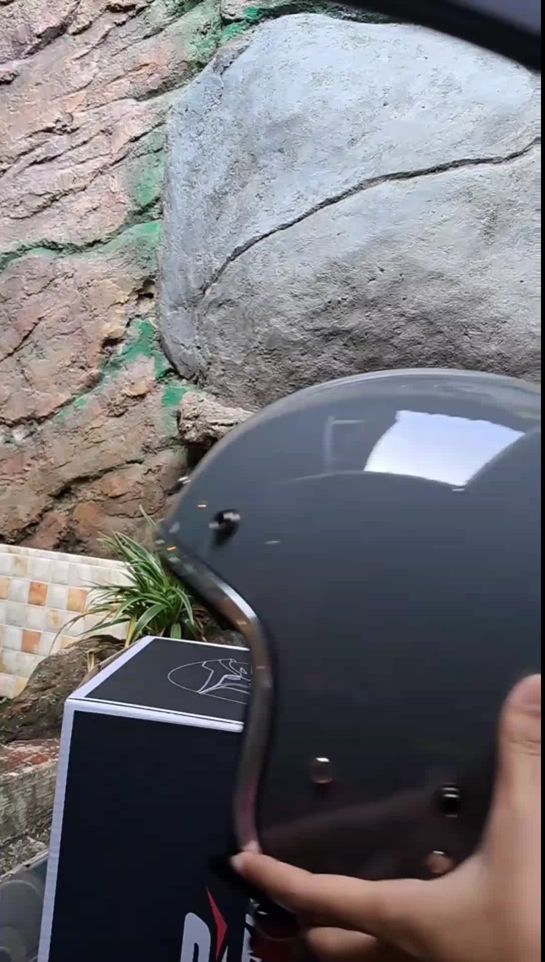 HELM LIST CHROME SET PET / HELM BOGO RETRO FULL LEHER SNI Motorcycle