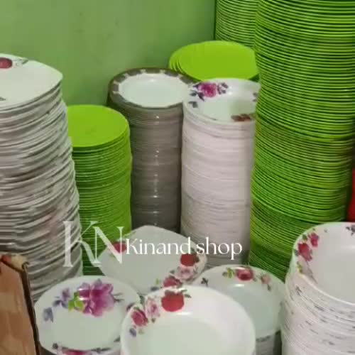 12 PCS PIRING SAJI KOTAK DATAR MELAMIN PERSEGI POLOS 9 INCH TERLARIS