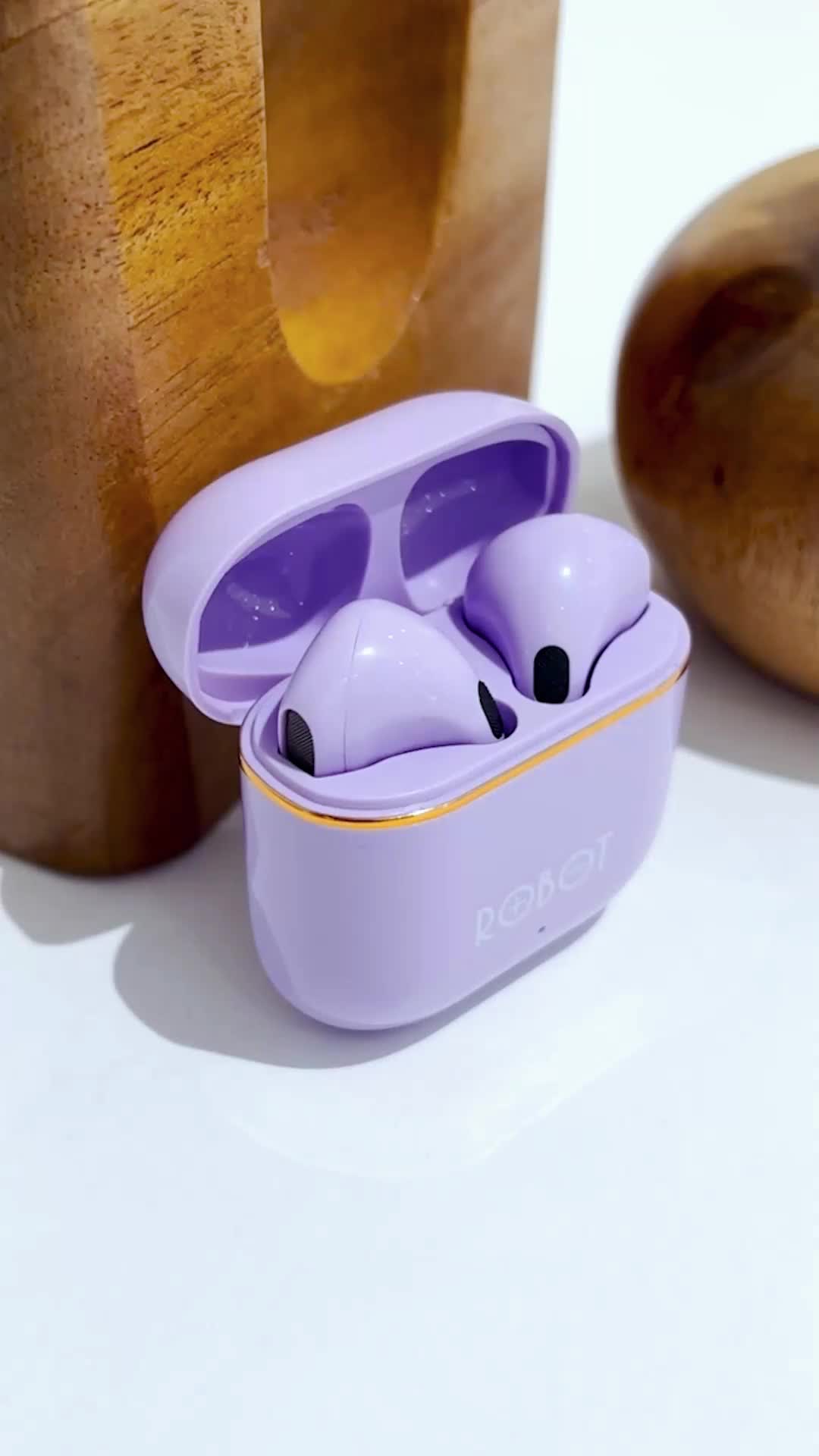 ROBOT TWS Wireless Earphone Airbuds T50S Original Bluetooth 6.0 True Wireless Headset Bluetooth Earbuds IPX4 Smart WaterProof - Garansi 1 Tahun