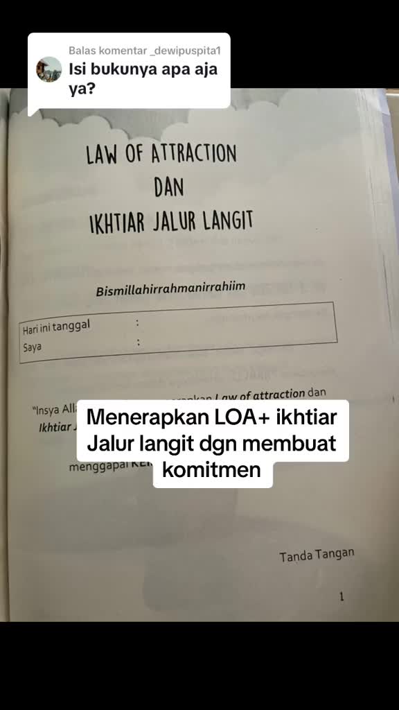 Buku Law of Attraction dan Ikhtiar Jalur Langit | Tracker Istiqomah Ibadah Paket Lengkap