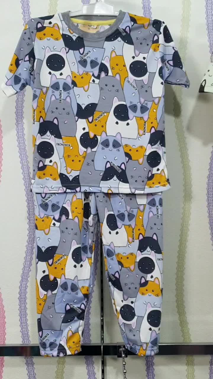 Kiminori VADA.CP Setelan Baju Anak Perempuan Lengan Pendek Celana