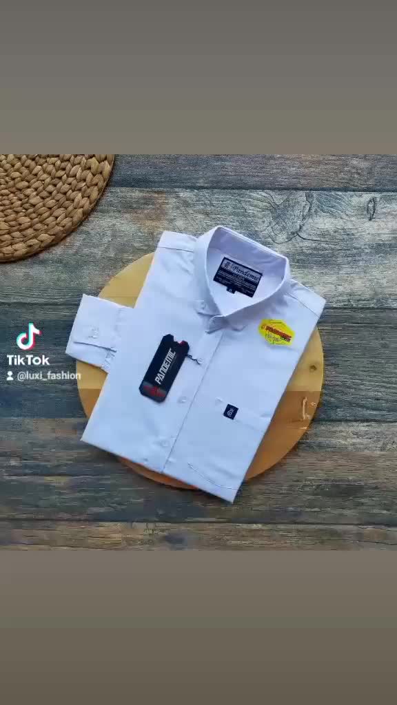 kemeja katun sigaret  lengan panjang Pria