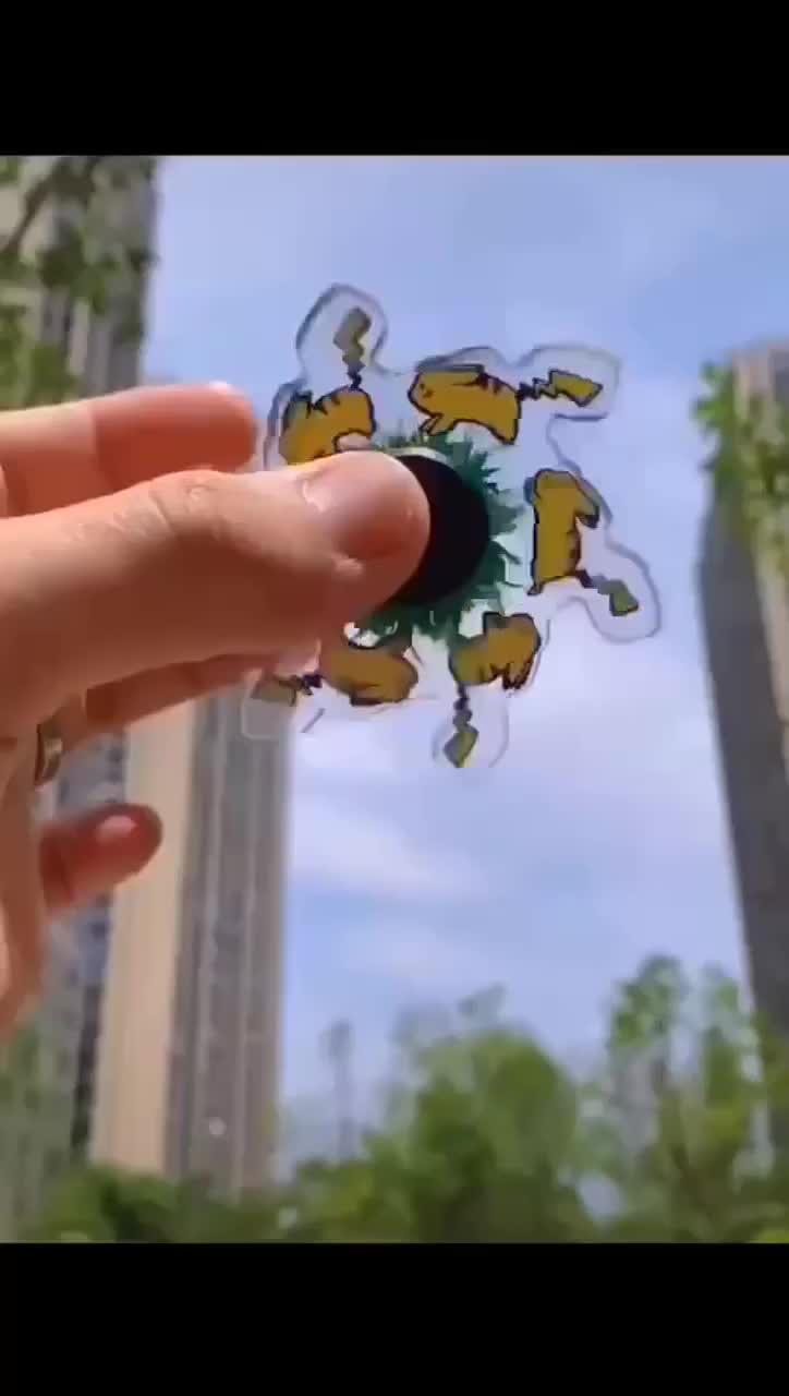 Fidget Spinner Gyro 3D Model Kartun karakter Penghilang Stress mainan booming