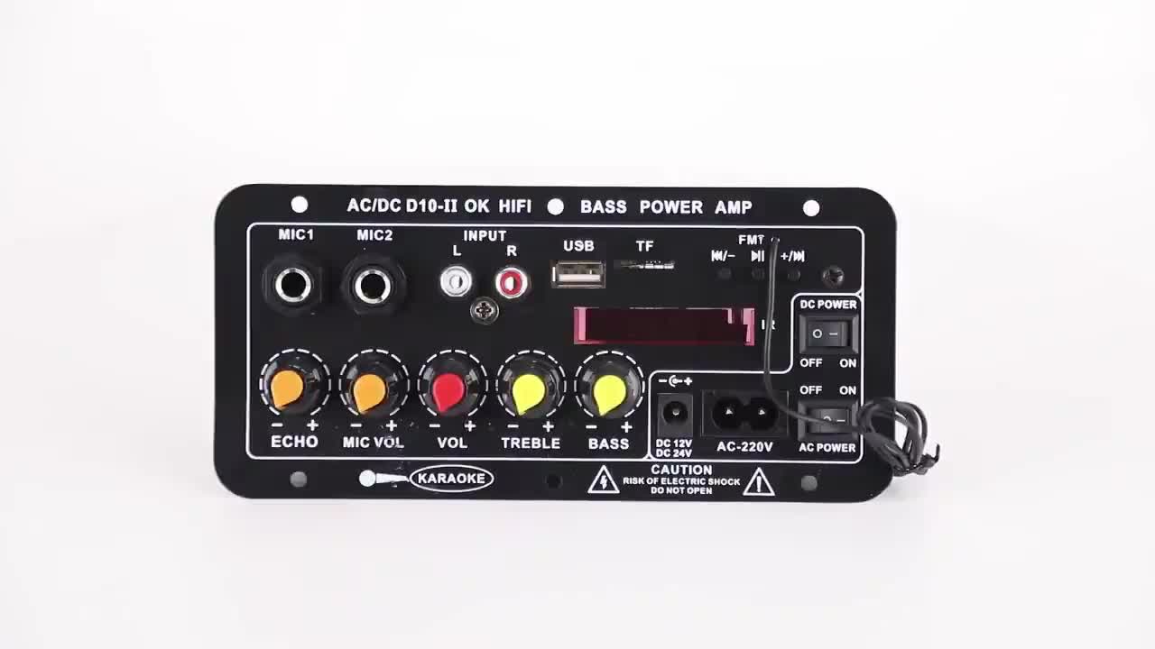 600W Mini Amplifier Board Audio Bluetooth USB FM Radio TF DIY 600W D100 Power Amplifier Subwoofer Bass Aluminium