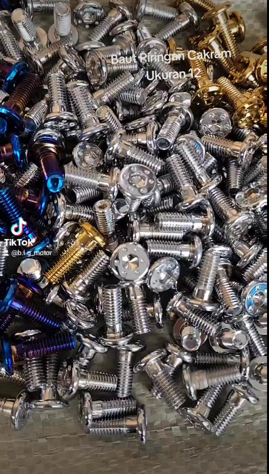 Baut Piringan Cakram Model Probolt Ukuran 12 Warna Crome - Twotone - Gold Universal Bisa Semua Motor