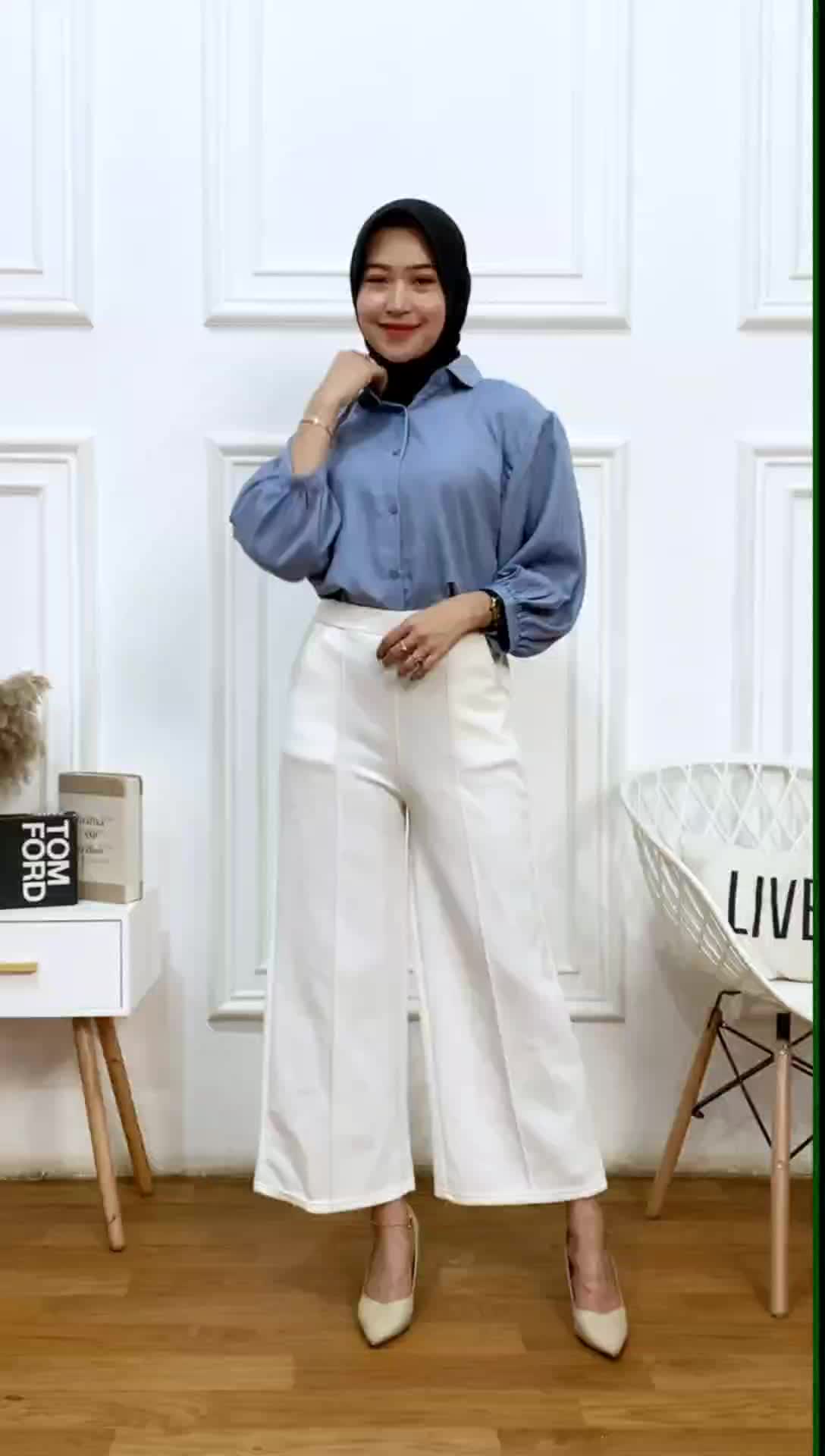 Premium Elze Blouse Basic Shakila Kemeja Wanita Basic Polos baju panjang  atasan  oversize Casual