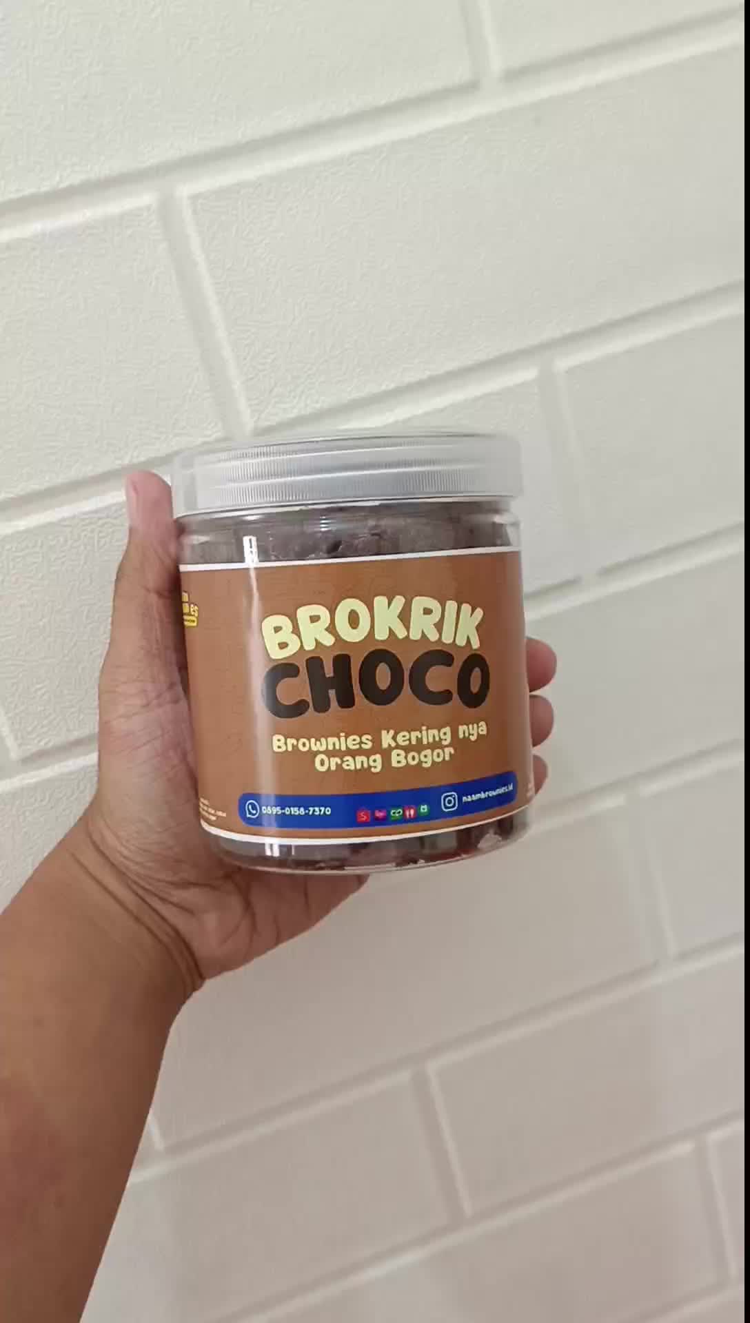 [Buy 1 Get 1 ] Brownies Kering Coklat JAR 200GR Food Snack Chocolate Chocolate Toples