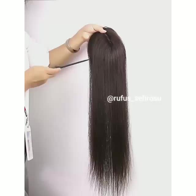 WIG TOUPEE 007 LURUS 35CM 45CM 55CM KOREA / PENUTUP BOTAK / PENAMBAH VOLUME RAMBUT PALSU WANITA NO BANG TANPA PONI