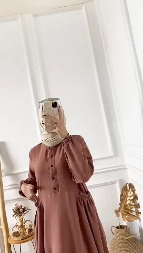 GAMIS CIKA CRINKLE AIRFLOW TERBARU KEKINIAN Polos Hitam Cokelat Navy Putih lembut muslim Wanita Kancing Panjang Lebaran Dress Serut Dewasa Kondangan