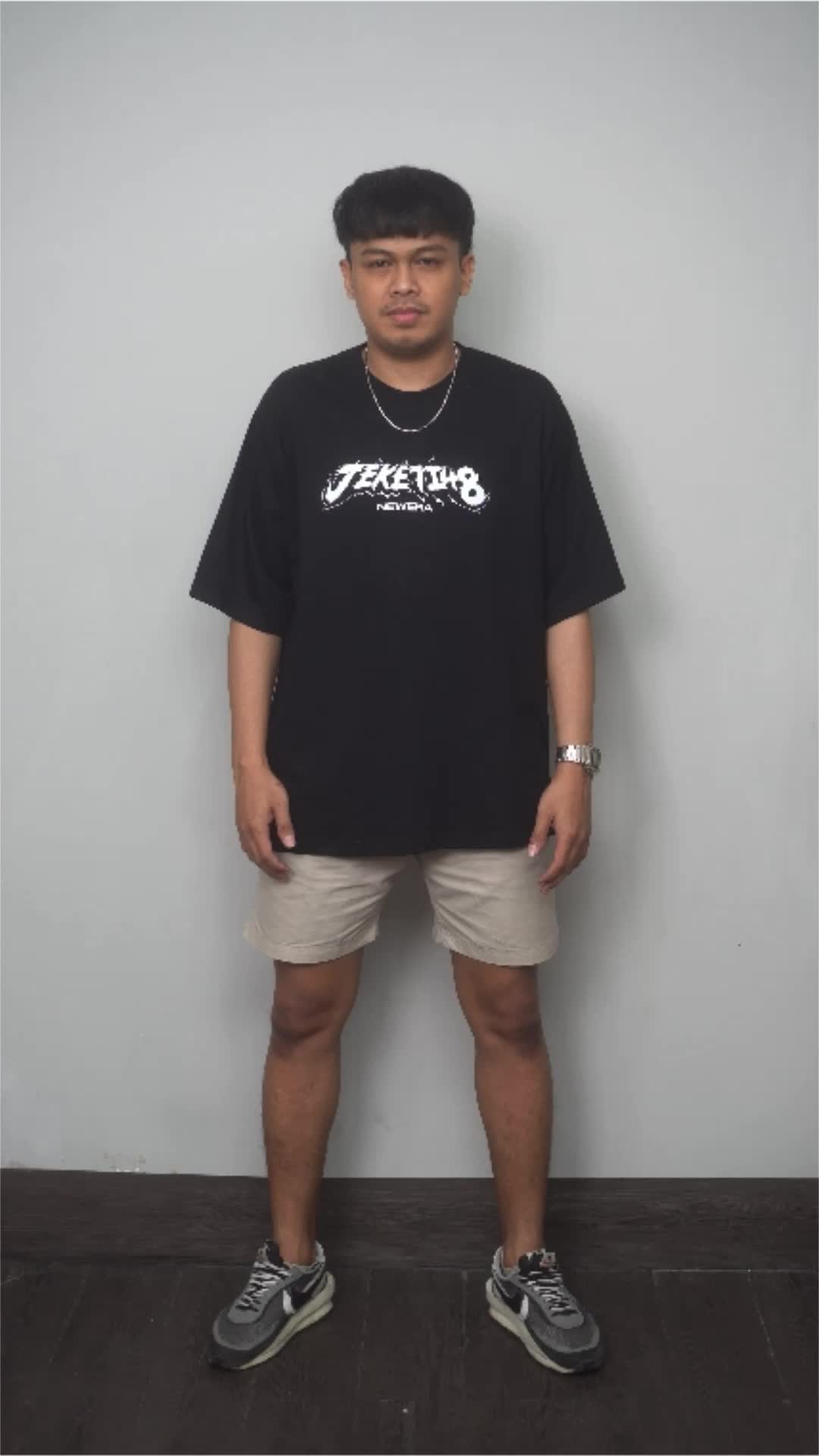 Artisan T-Shirt JKT48 New Era Oversize Hitam Katun Combed Cowok Kain Kaos Lokal Sablon Unisex Cewek