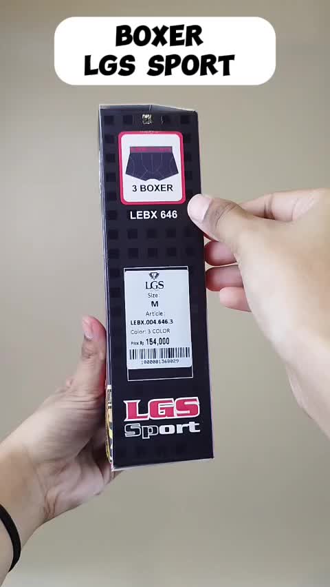 LGS Celana Boxer Pria LGS 646 Isi 3 Pcs spandex dewasa