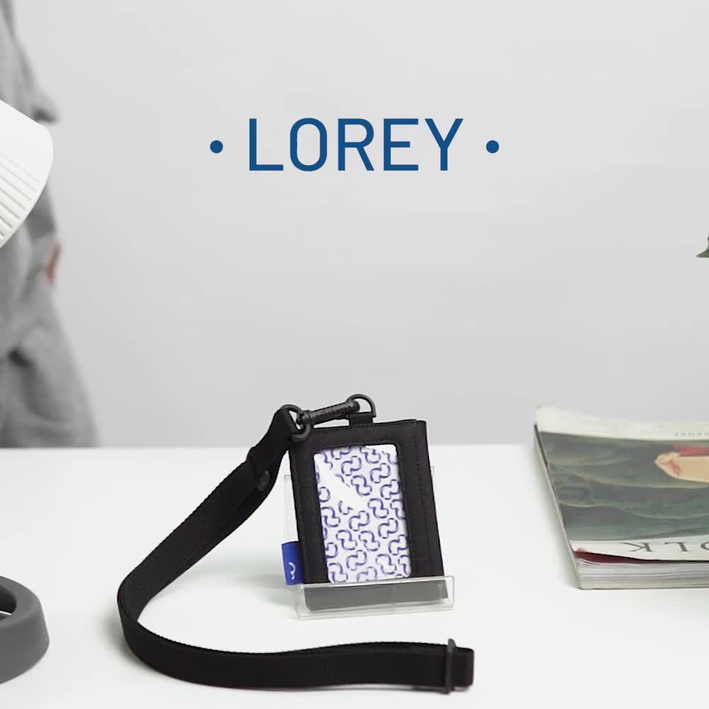 Wallts Lorey -  dompet Lanyard kanvas  kartu Dan uang Name Tag Id Card Pria Wanita
