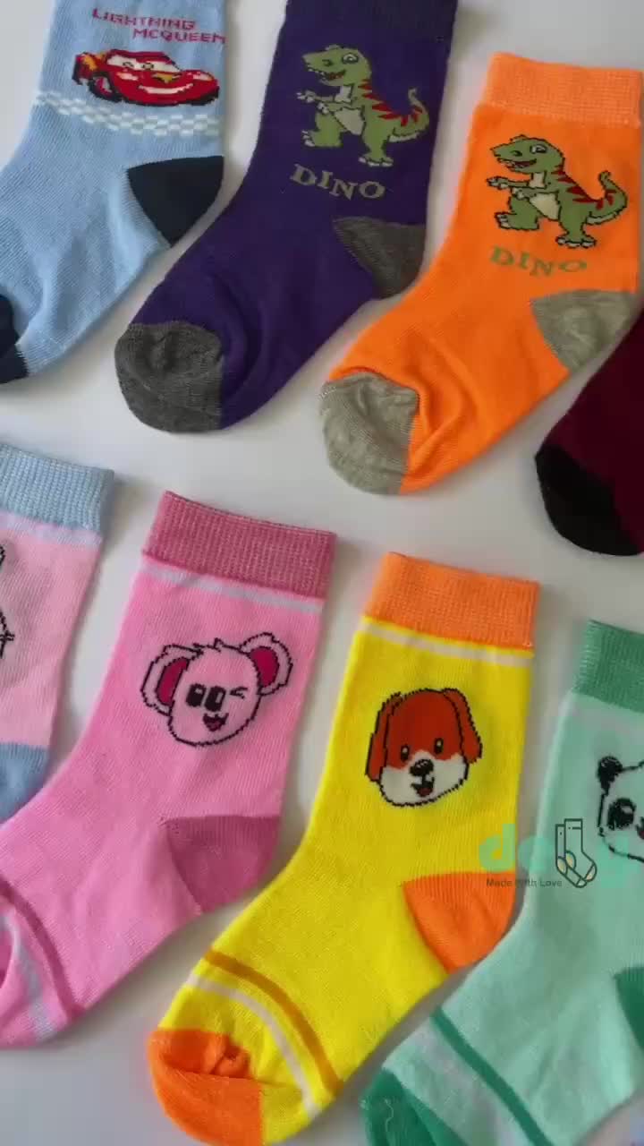 [ 6pasang ] Kaos kaki anak motif karakter lucu ukuran TK sampai 3 SD kaos kaki anak laki laki perempuan bahan bagus termurah