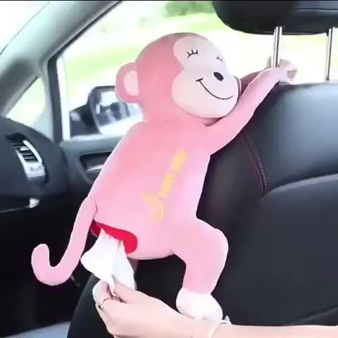Tempat tisu monkey lucu dan imut